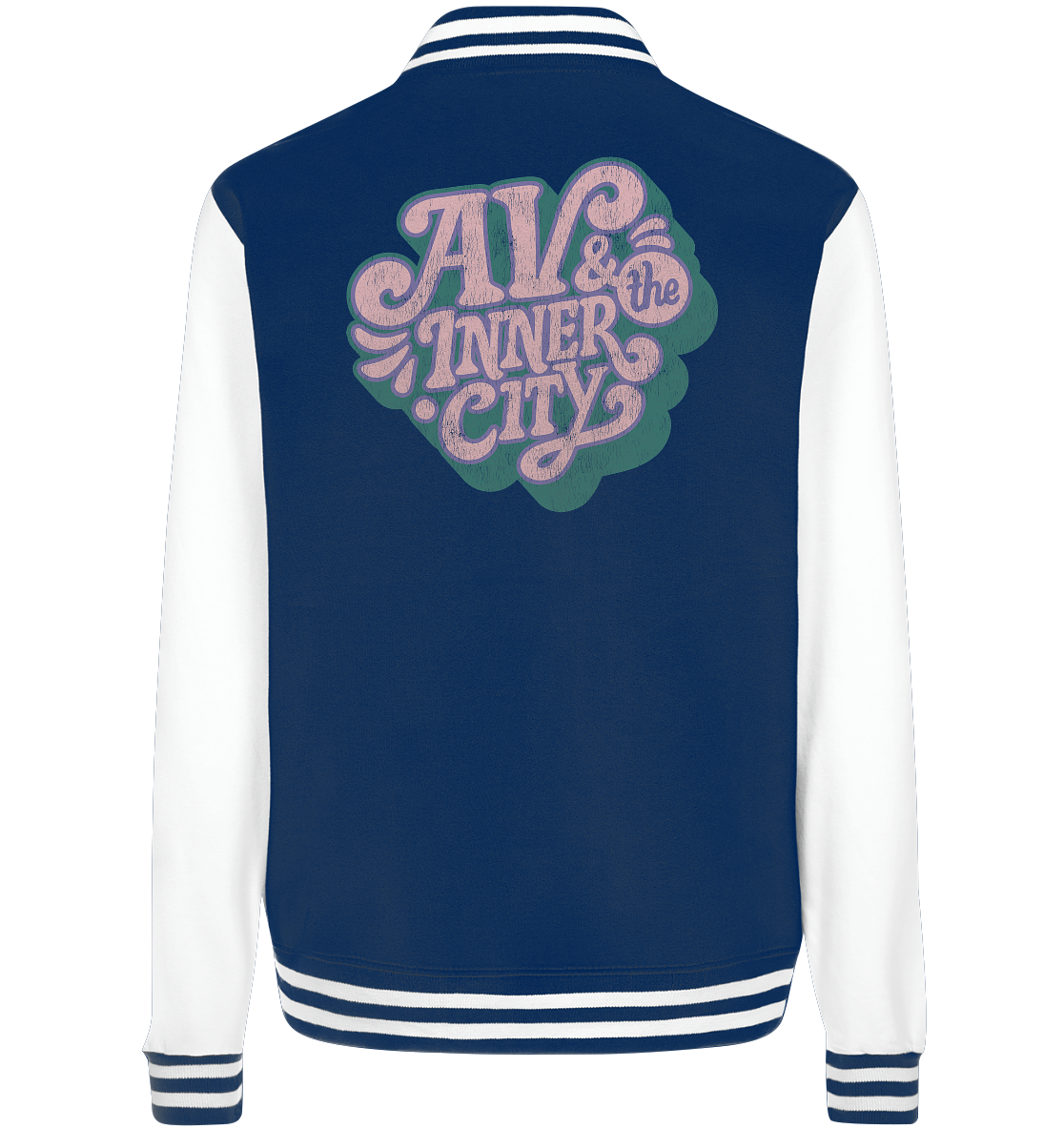 AV & the Inner City / College Jacket with Pink and Green Logo