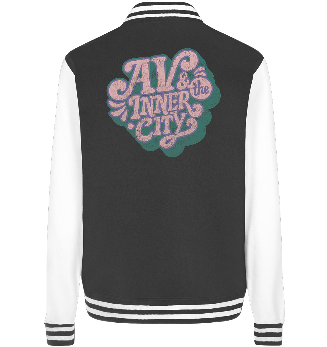 AV & the Inner City / College Jacket with Pink and Green Logo