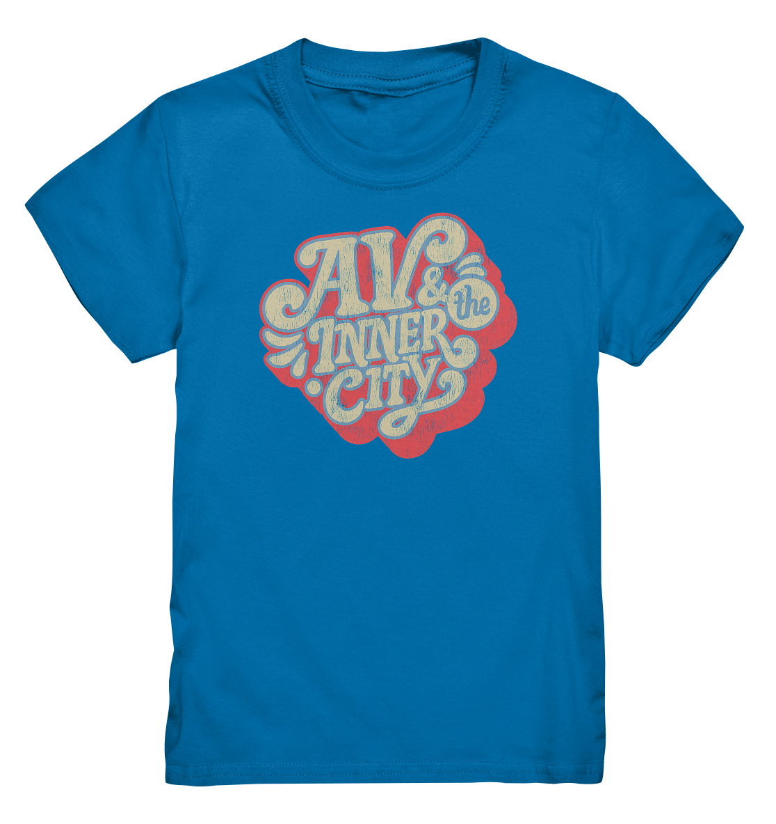 AV & the Inner City / Kids' Premium T-Shirt - Orange and Yellow Logo