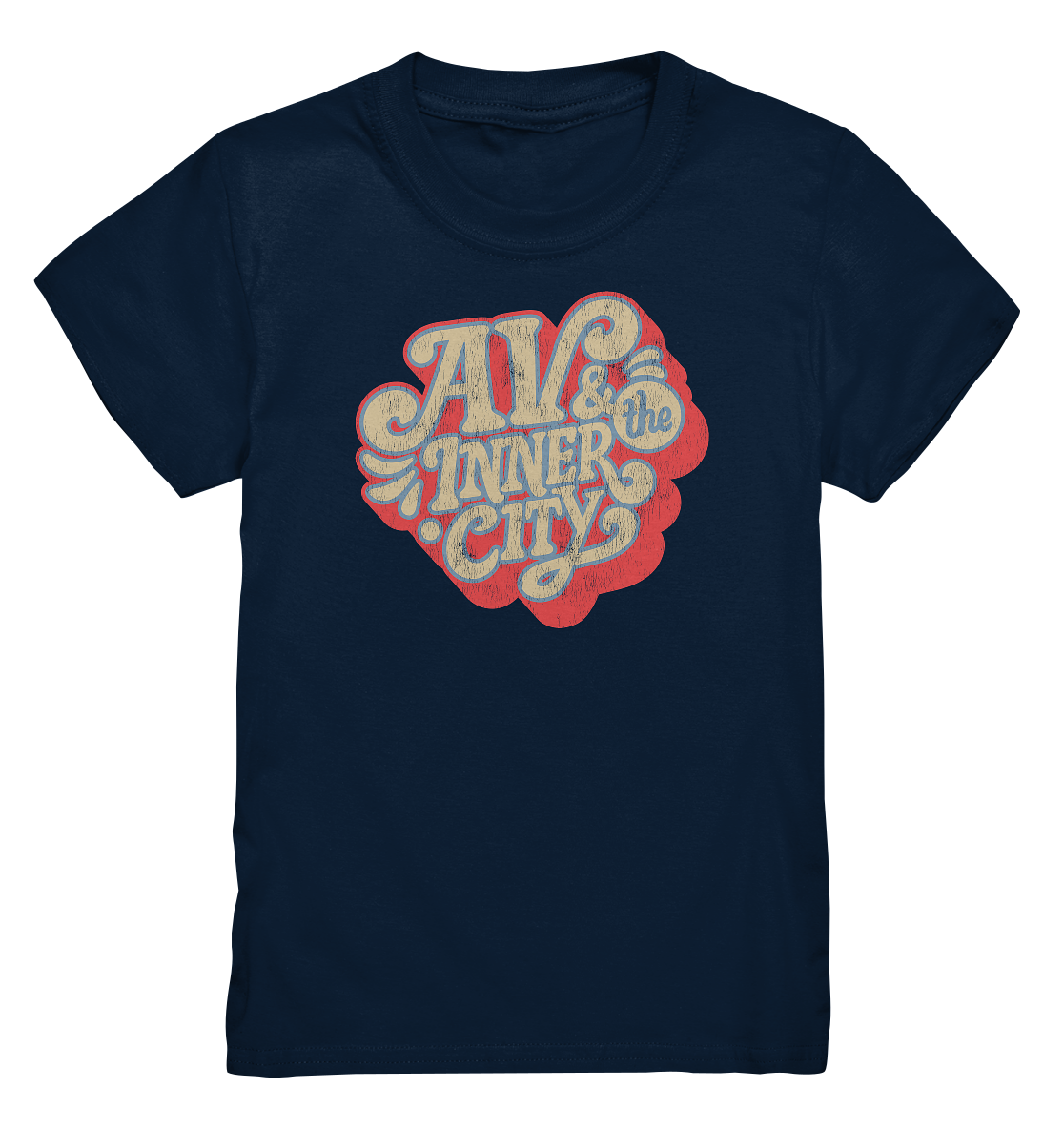 AV & the Inner City / Kids' Premium T-Shirt - Orange and Yellow Logo