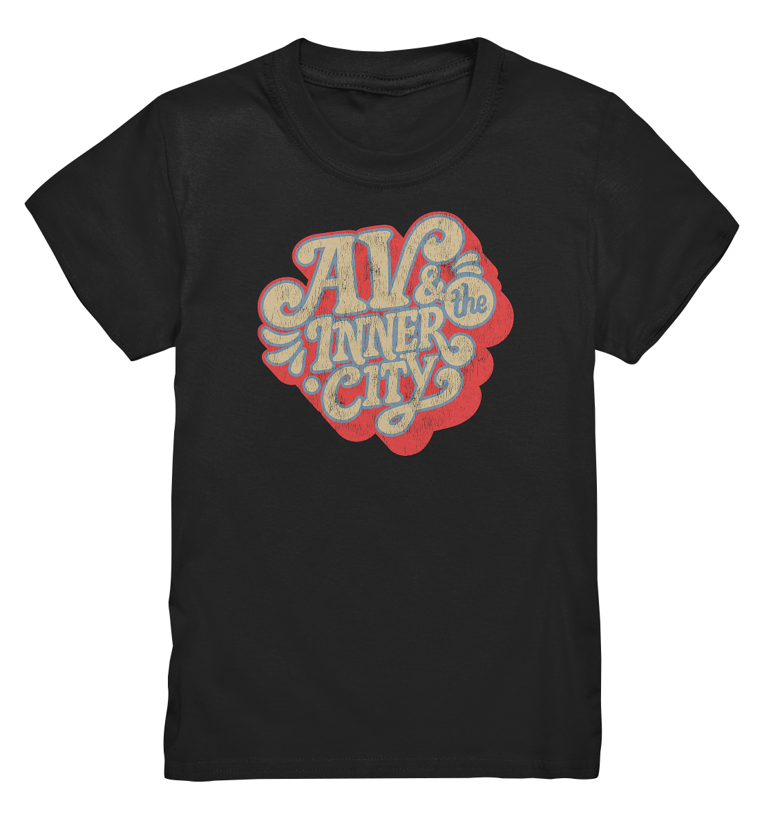 AV & the Inner City / Kids' Premium T-Shirt - Orange and Yellow Logo