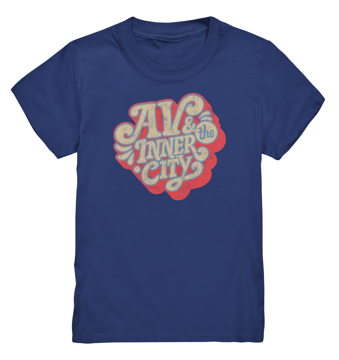 AV & the Inner City / Kids' Premium T-Shirt - Orange and Yellow Logo