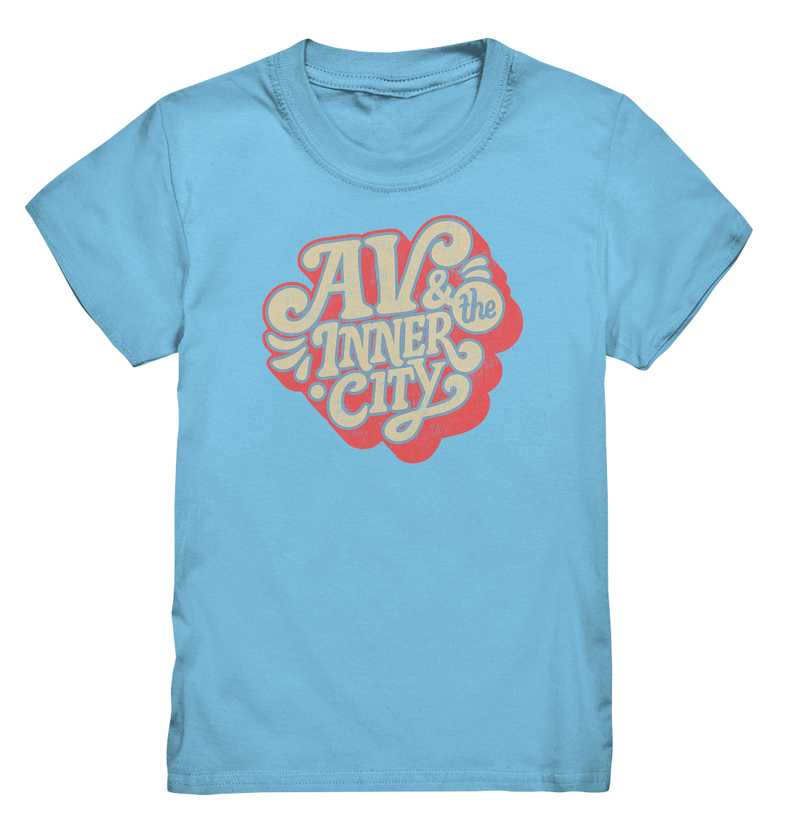 AV & the Inner City / Kids' Premium T-Shirt - Orange and Yellow Logo