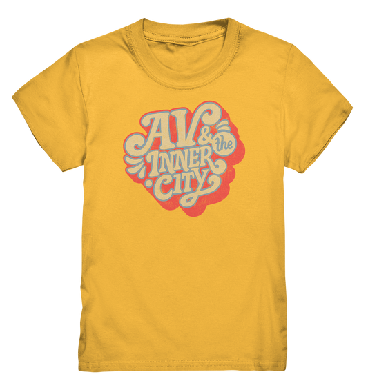 AV & the Inner City / Kids' Premium T-Shirt - Orange and Yellow Logo