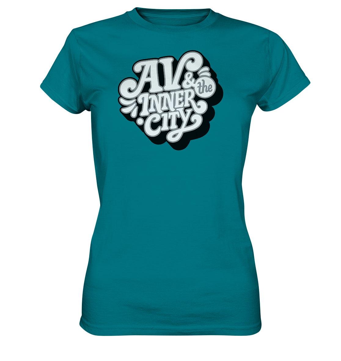 AV & the Inner City / Women's Premium Shirt with White and Black Logo