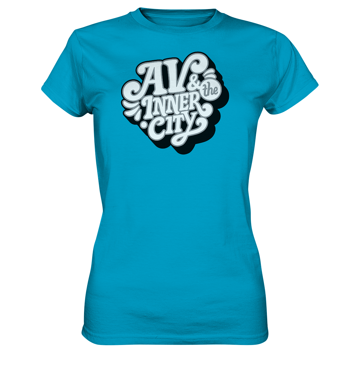 AV & the Inner City / Women's Premium Shirt with White and Black Logo