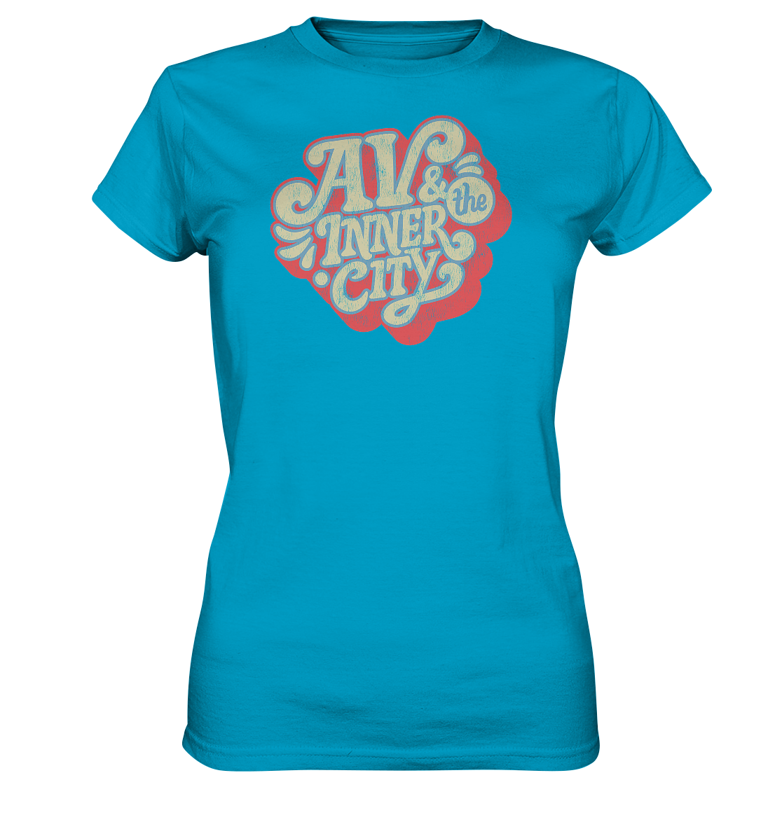 AV & the Inner City / Women's Premium Shirt with Orange and Yellow Logo
