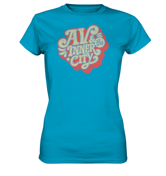 AV & the Inner City / Women's Premium Shirt with Orange and Yellow Logo