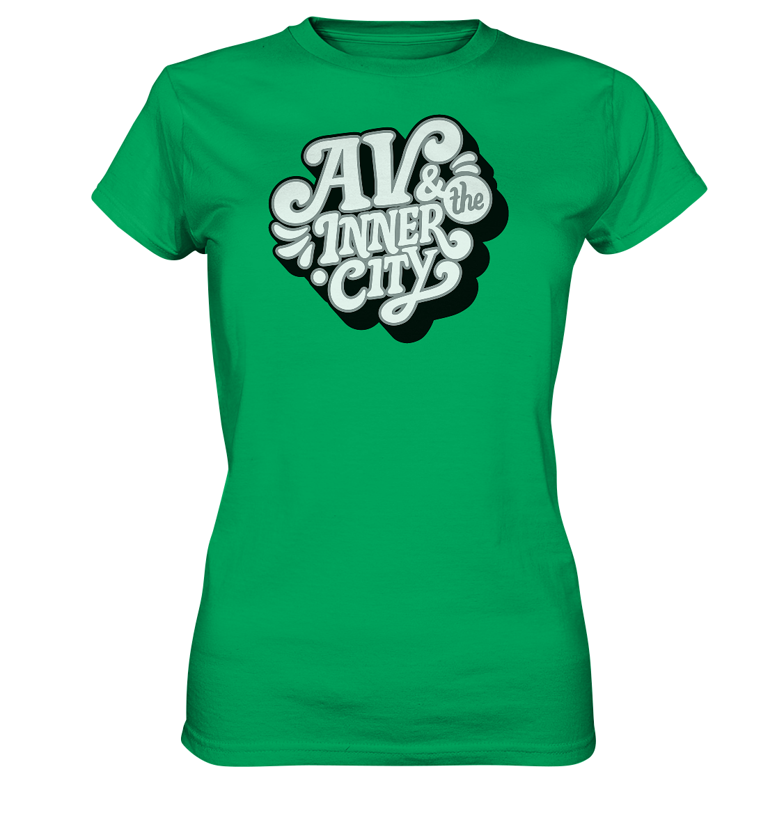 AV & the Inner City / Women's Premium Shirt with White and Black Logo