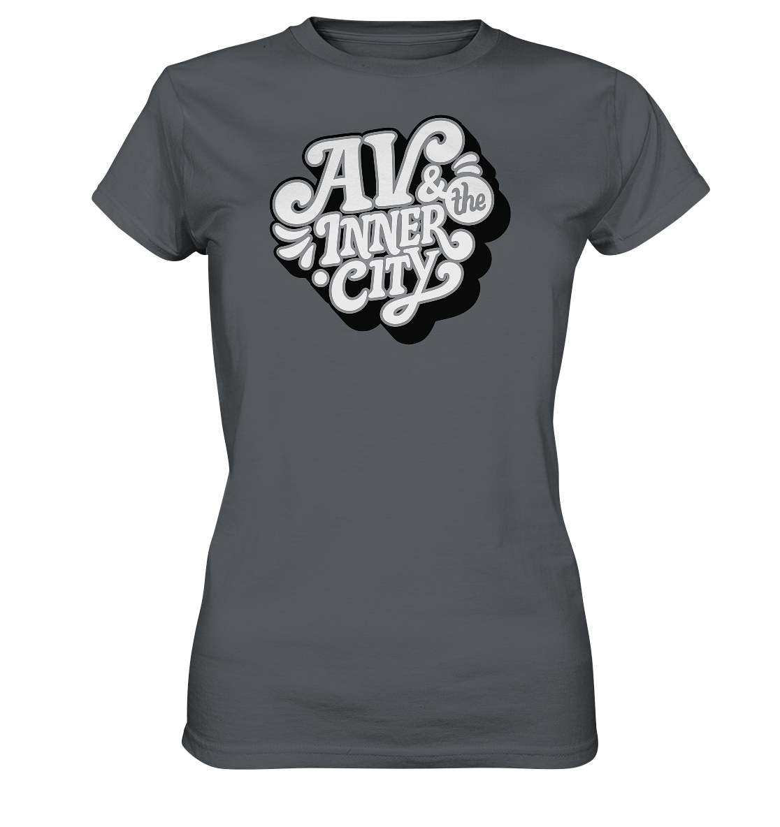 AV & the Inner City / Women's Premium Shirt with White and Black Logo