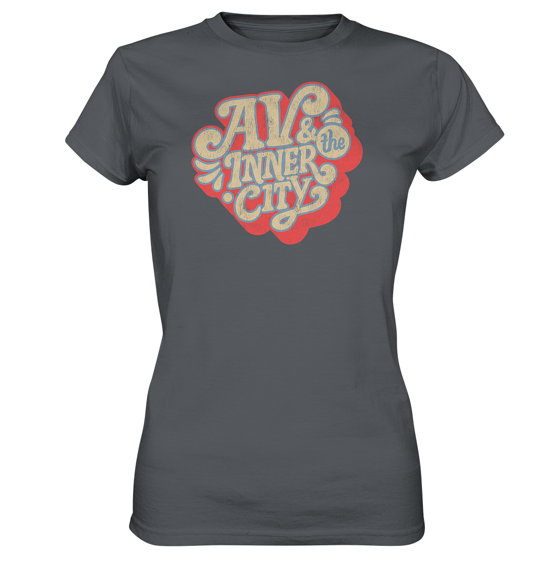 AV & the Inner City / Women's Premium Shirt with Orange and Yellow Logo