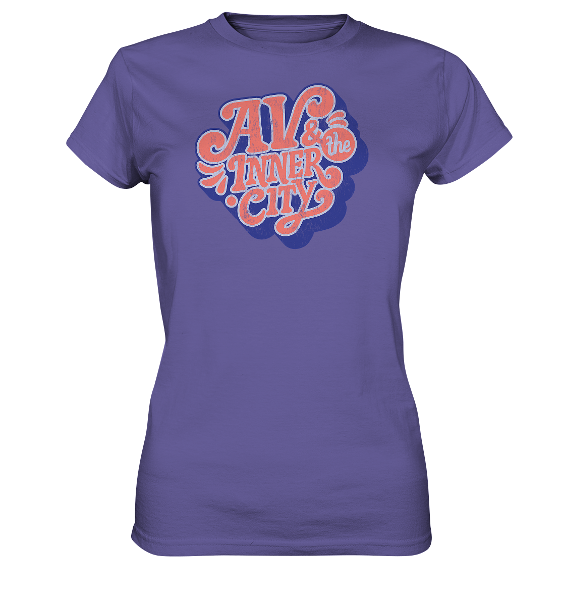 AV & the Inner City / Women's Premium Shirt with Orange and Blue Logo