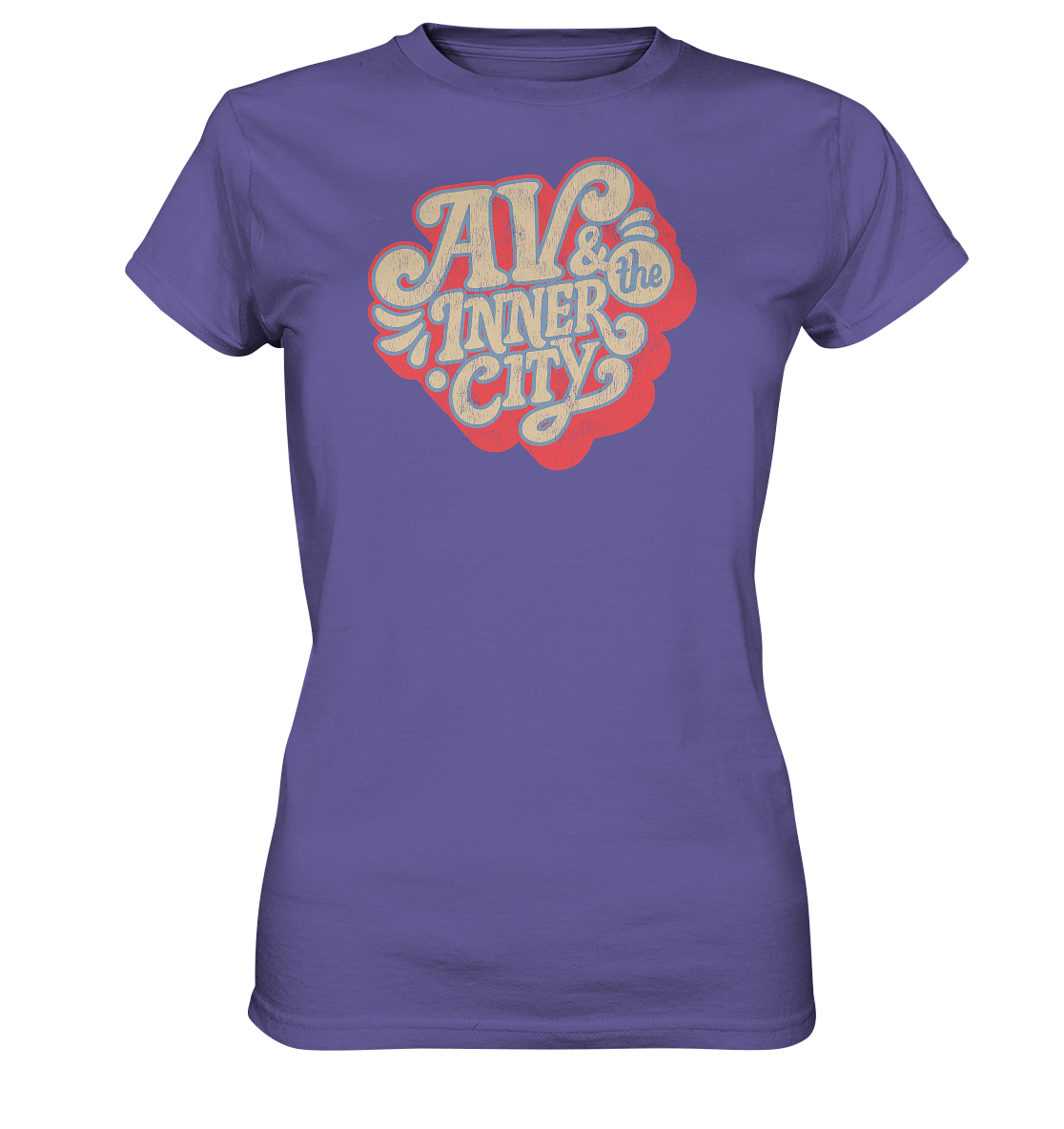 AV & the Inner City / Women's Premium Shirt with Orange and Yellow Logo