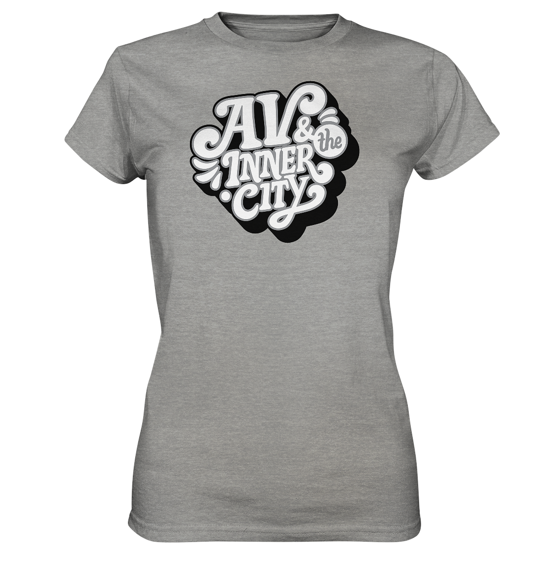 AV & the Inner City / Women's Premium Shirt with White and Black Logo