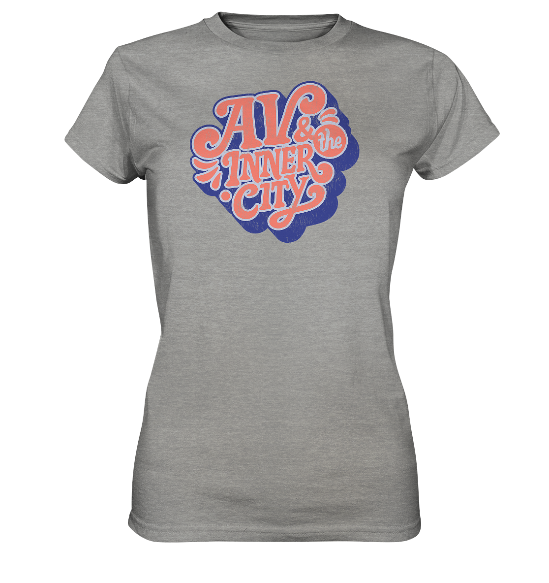 AV & the Inner City / Women's Premium Shirt with Orange and Blue Logo