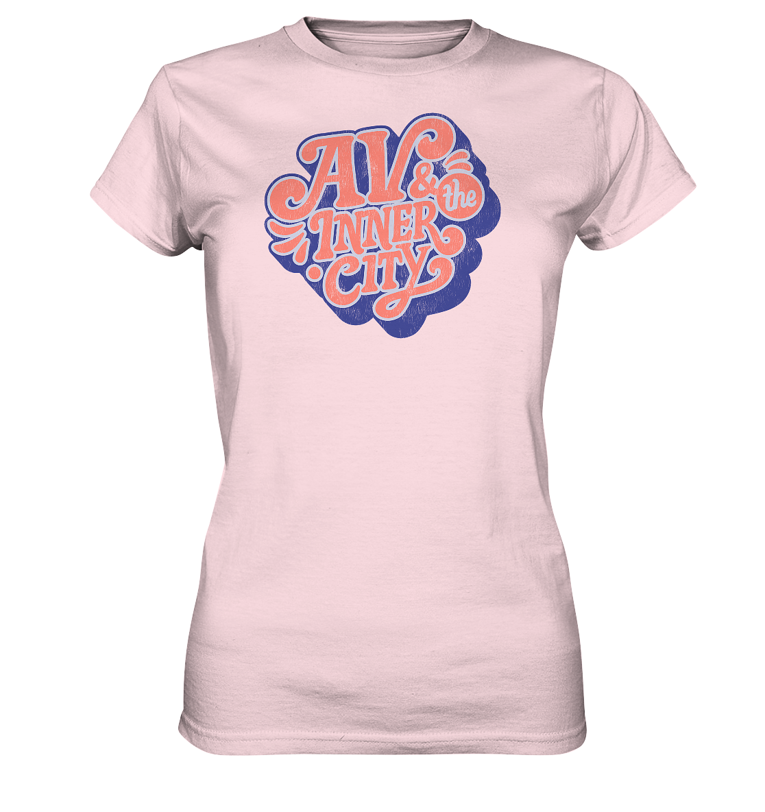 AV & the Inner City / Women's Premium Shirt with Orange and Blue Logo