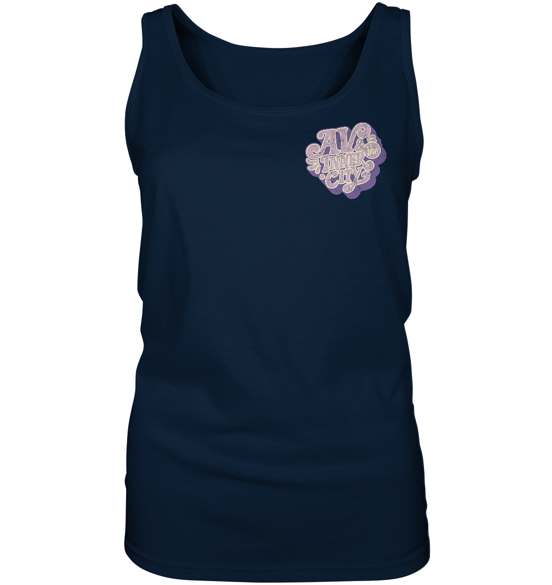 AV & the Inner City / Premium Women's Tank with Purple Logo