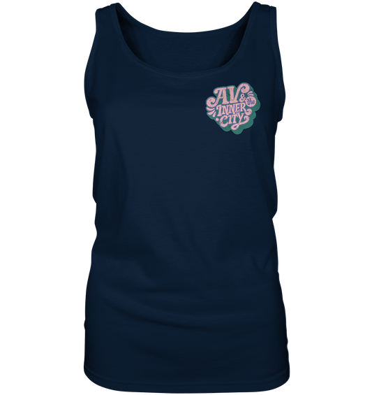 AV & the Inner City / Premium Women's Tank with Green and Pink Logo