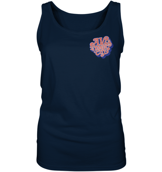 AV & the Inner City / Premium Women's Tank with Orange and Blue Logo
