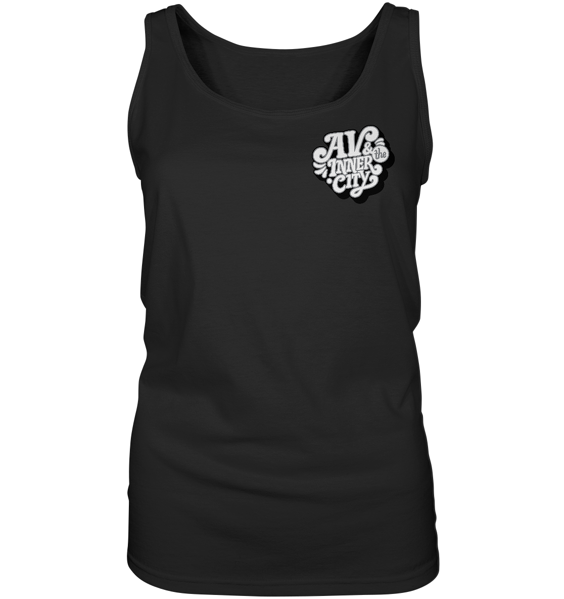 AV & the Inner City / Premium Women's Tank with White and Black Logo