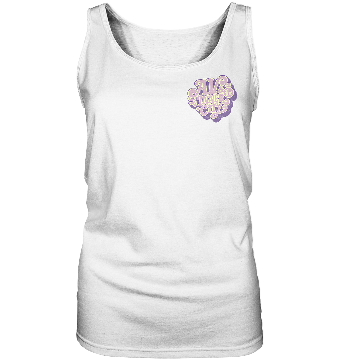 AV & the Inner City / Premium Women's Tank with Purple Logo