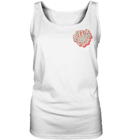 AV & the Inner City / Premium Women's Tank with Orange and Yellow Logo
