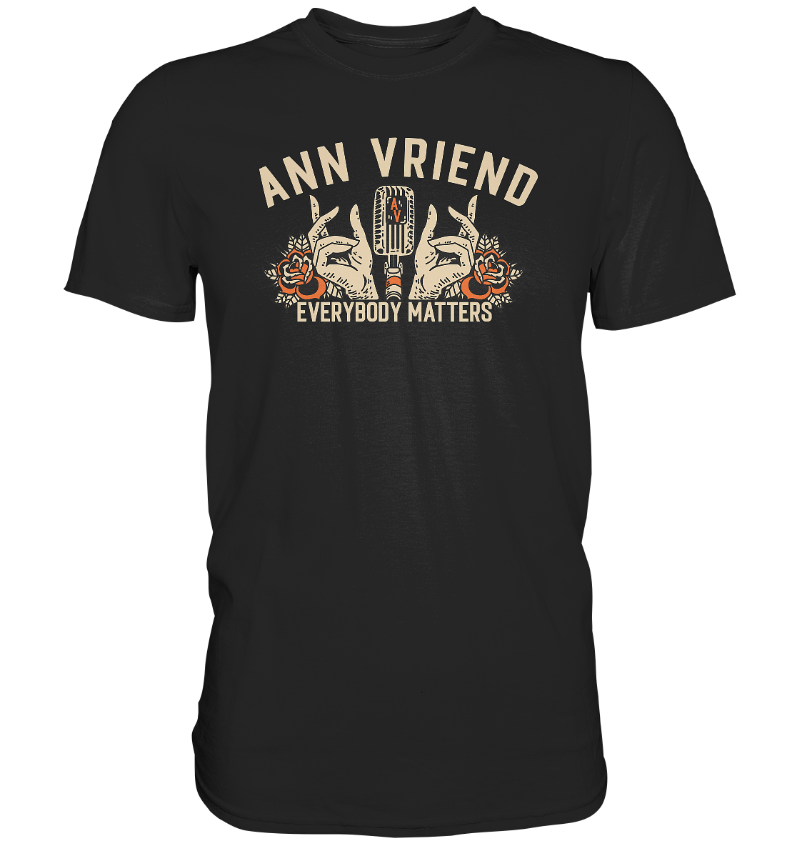 AV / Premium Unisex Tshirt with Hands Logo