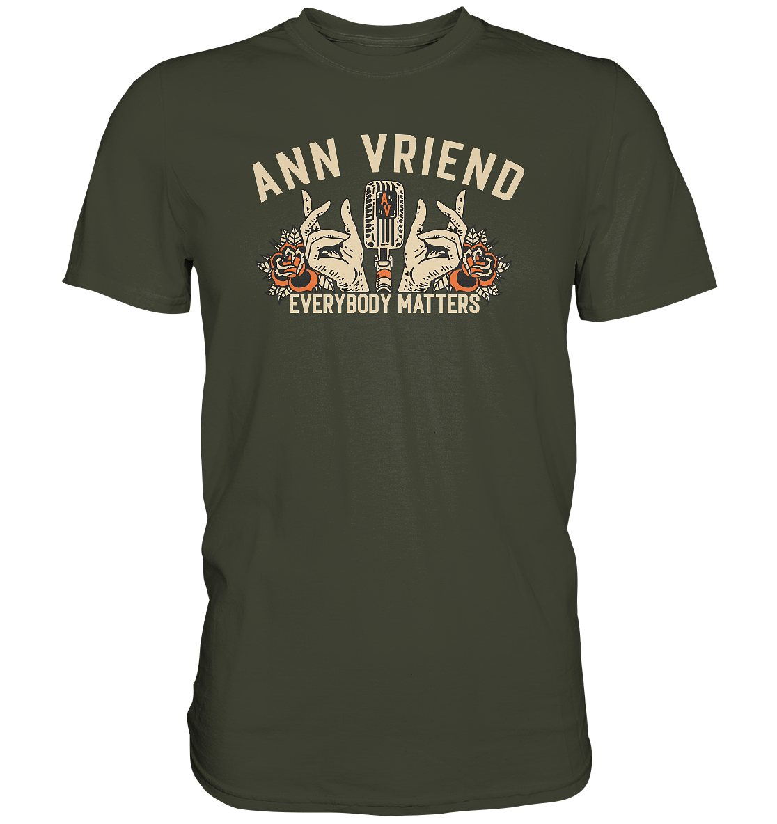 AV / Premium Unisex Tshirt with Hands Logo