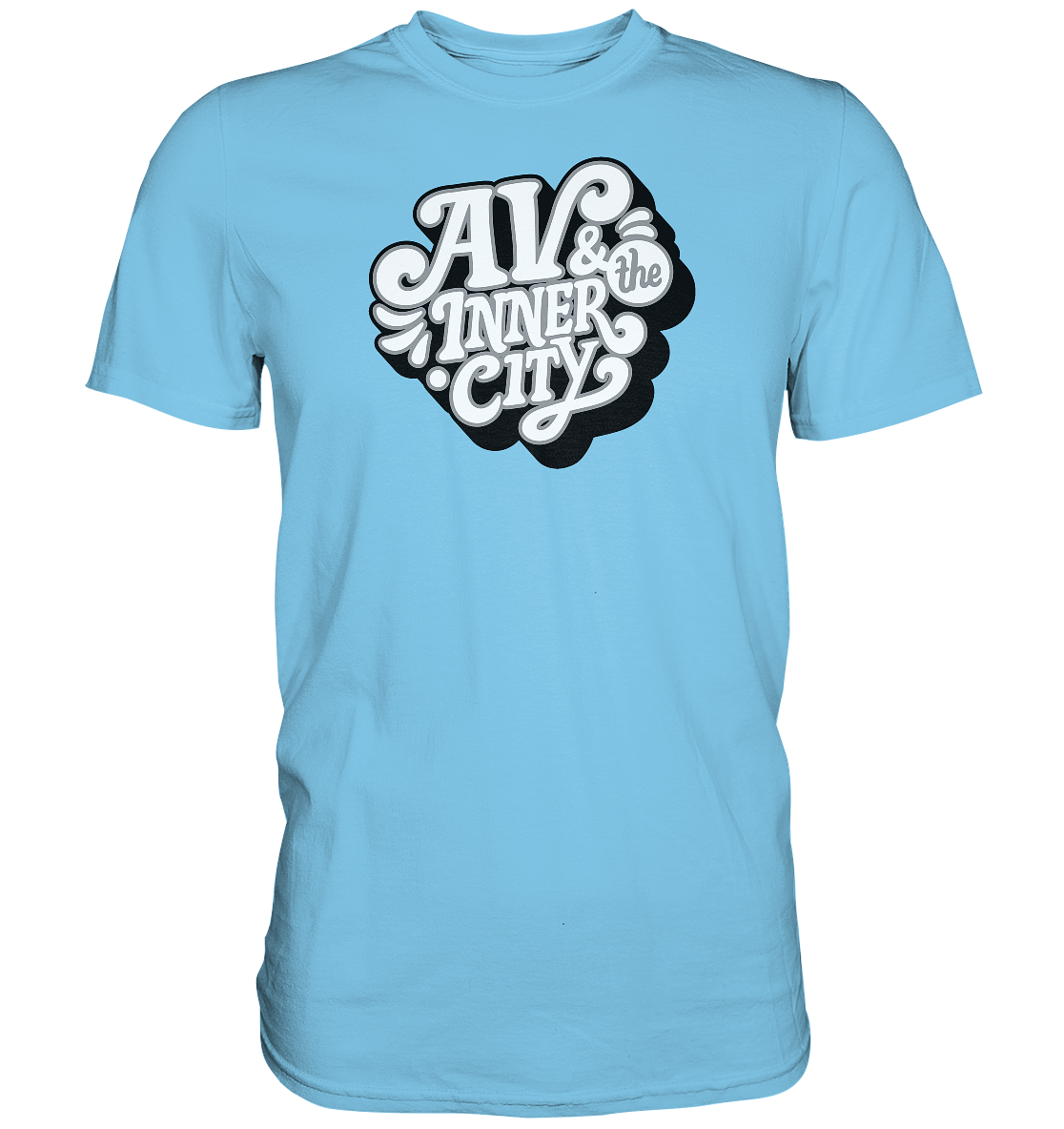 AV & the Inner City / Black and White  Logo - Premium Shirt