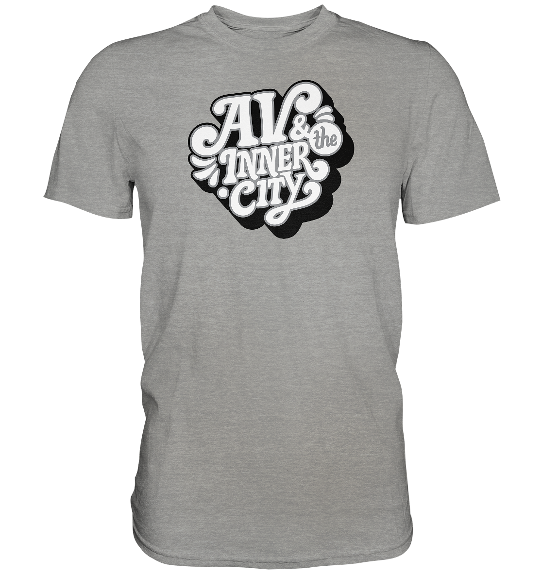 AV & the Inner City / Black and White  Logo - Premium Shirt