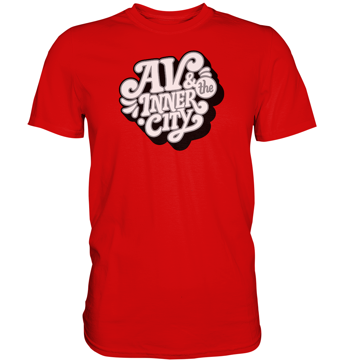 AV & the Inner City / Black and White  Logo - Premium Shirt