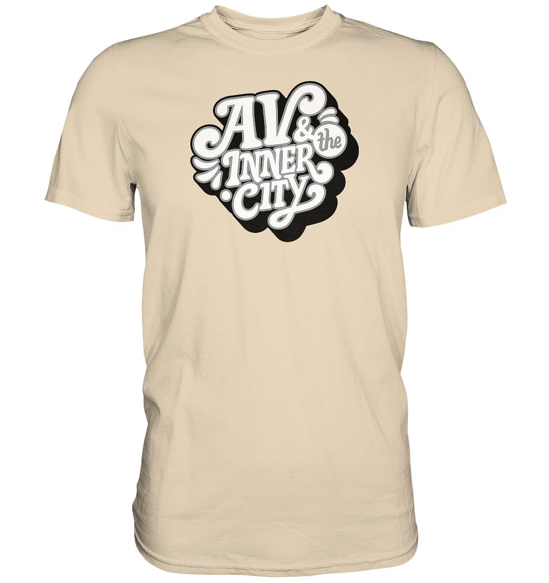 AV & the Inner City / Black and White  Logo - Premium Shirt