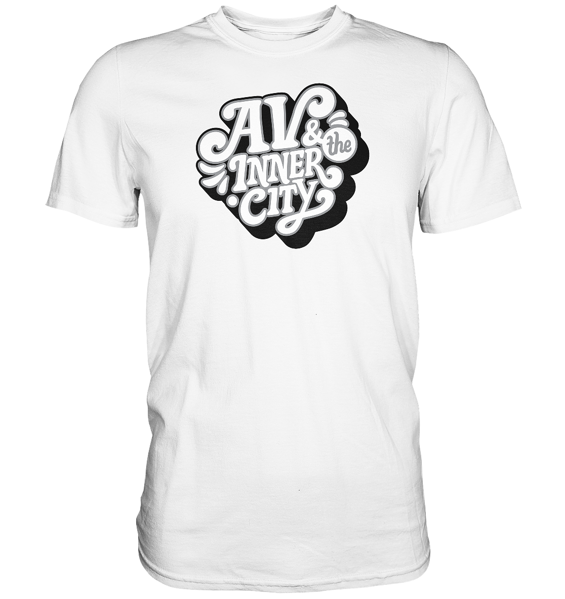 AV & the Inner City / Black and White  Logo - Premium Shirt