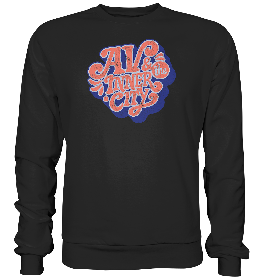 AV & the Inner City / Premium Sweatshirt with Orange and Blue Logo