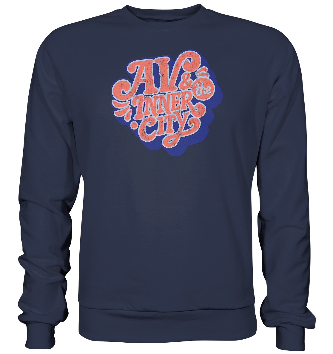 AV & the Inner City / Premium Sweatshirt with Orange and Blue Logo