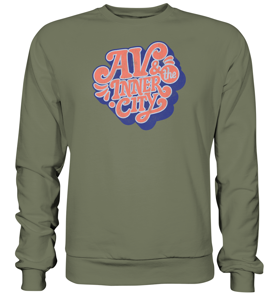 AV & the Inner City / Premium Sweatshirt with Orange and Blue Logo