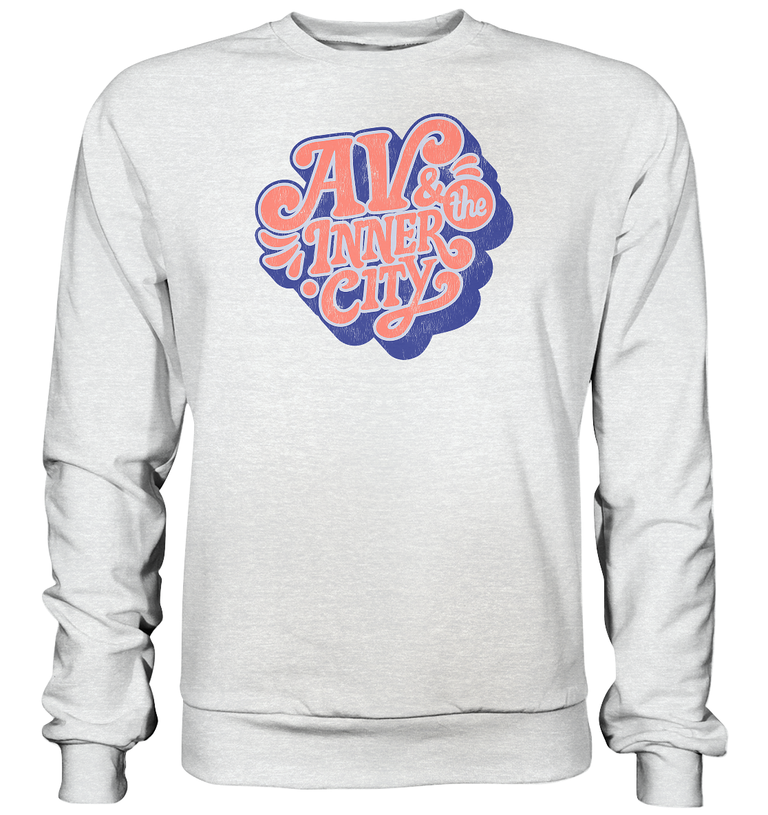 AV & the Inner City / Premium Sweatshirt with Orange and Blue Logo