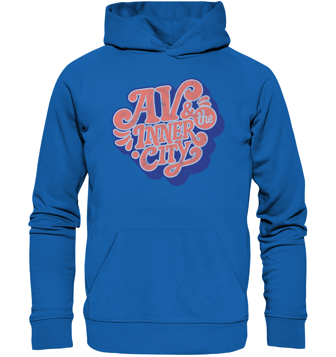 AV & the Inner City / Premium Hoodie with Orange and Blue Logo