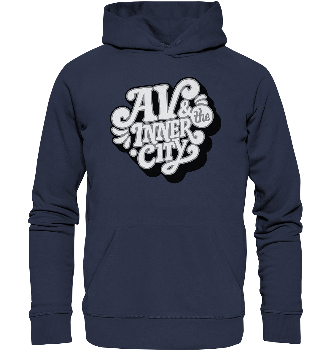 AV & the Inner City / Premium Hoodie with White and Black Logo