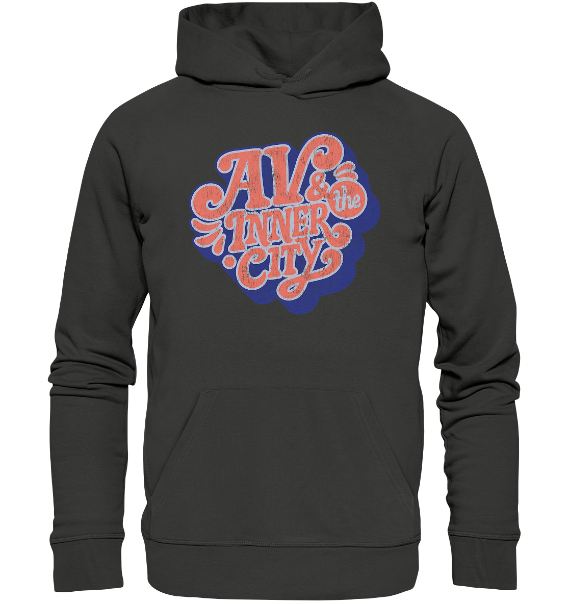 AV & the Inner City / Premium Hoodie with Orange and Blue Logo