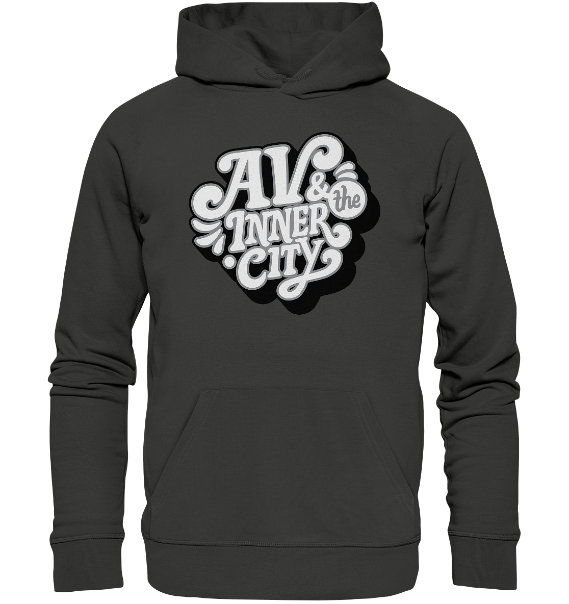 AV & the Inner City / Premium Hoodie with White and Black Logo