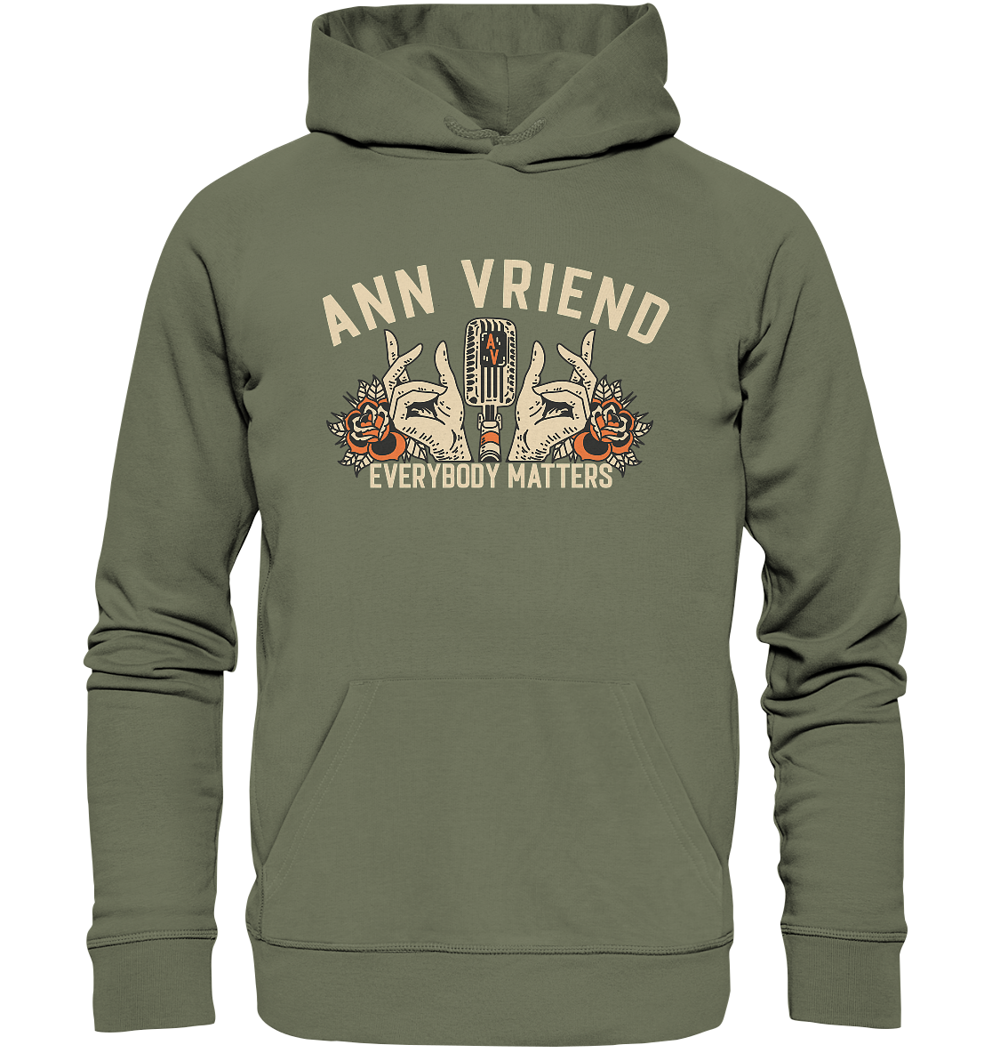 AV / Premium Unisex Hoodie with Hands Logo