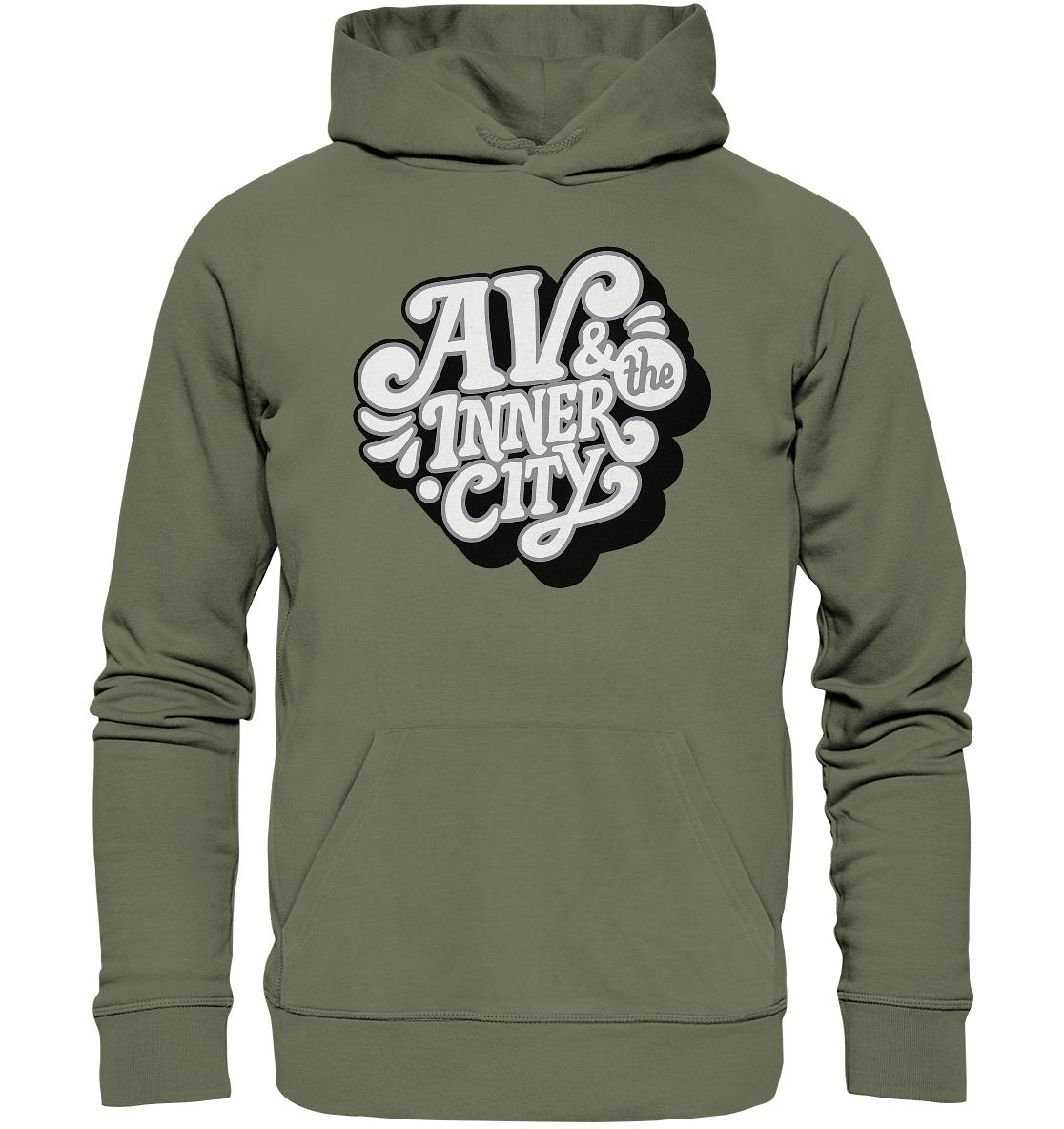 AV & the Inner City / Premium Hoodie with White and Black Logo