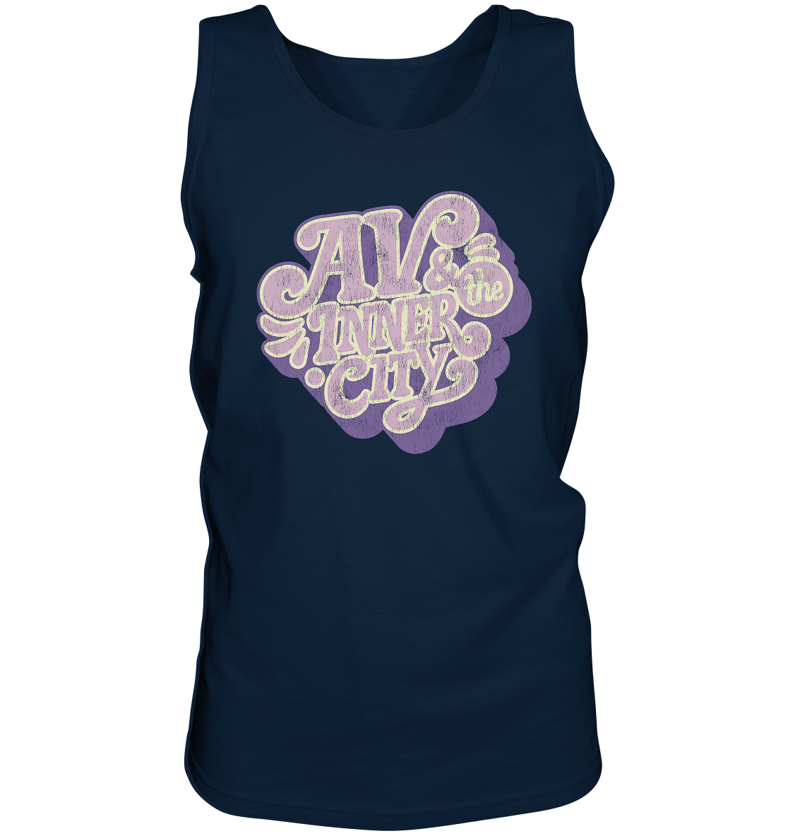 AV & the Inner City / Premium Men's Tank with Purple Logo