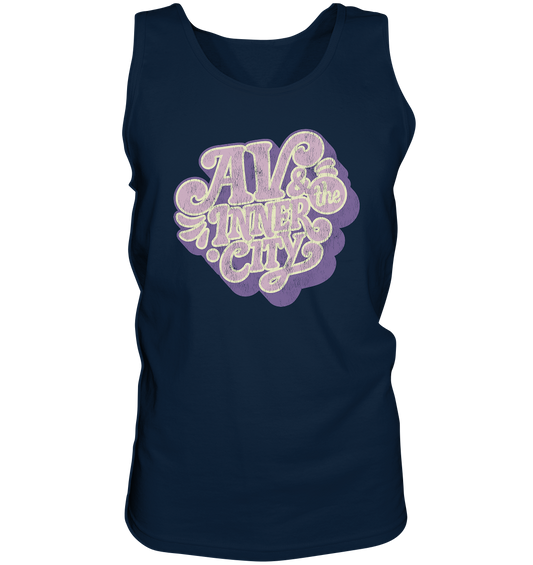 AV & the Inner City / Premium Men's Tank with Purple Logo