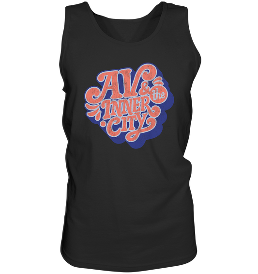 AV & the Inner City / Premium Men's Tank with Orange and Blue Logo