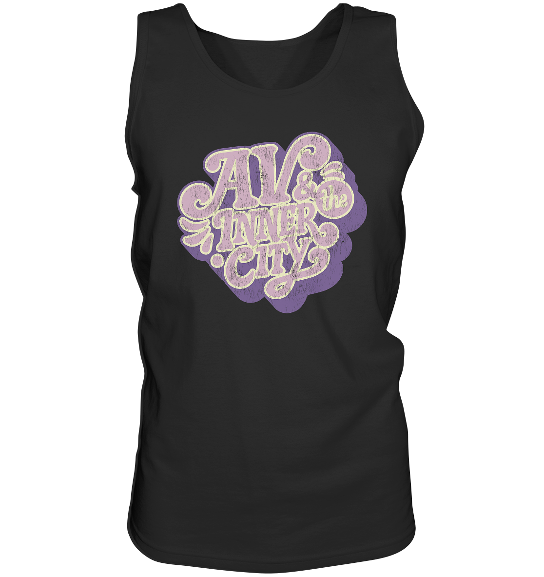 AV & the Inner City / Premium Men's Tank with Purple Logo