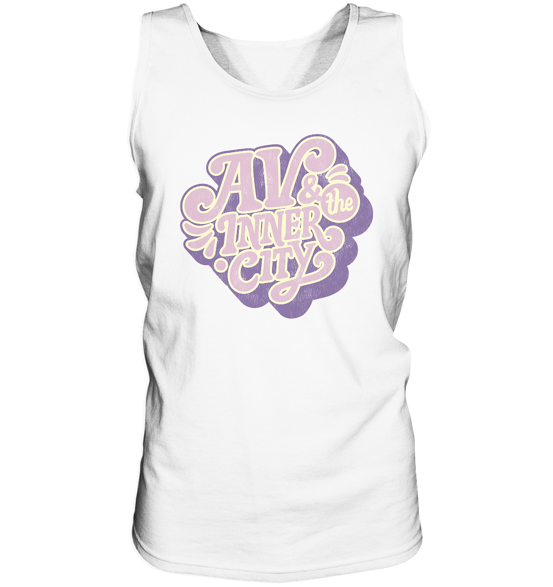 AV & the Inner City / Premium Men's Tank with Purple Logo