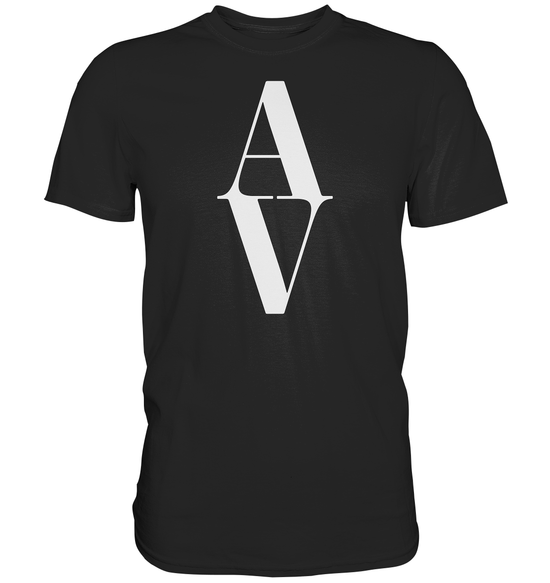 AV / Premium Unisex Tshirt with White AV Logo