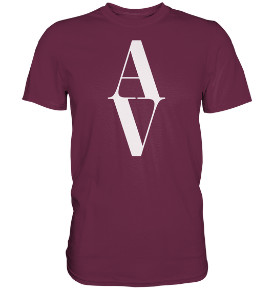 AV / Premium Unisex Tshirt with White AV Logo